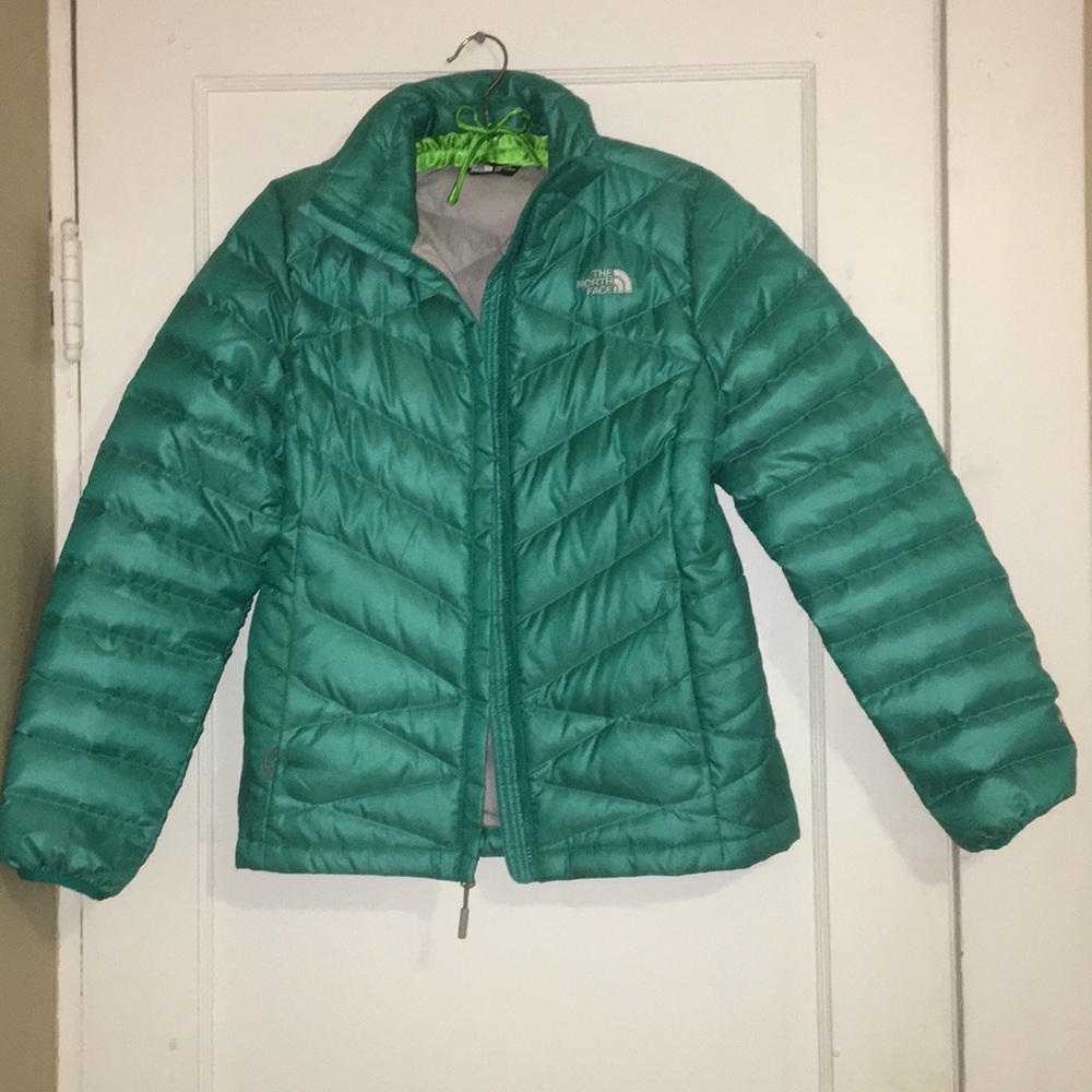 Blue North Face Down Puffer Jacket
